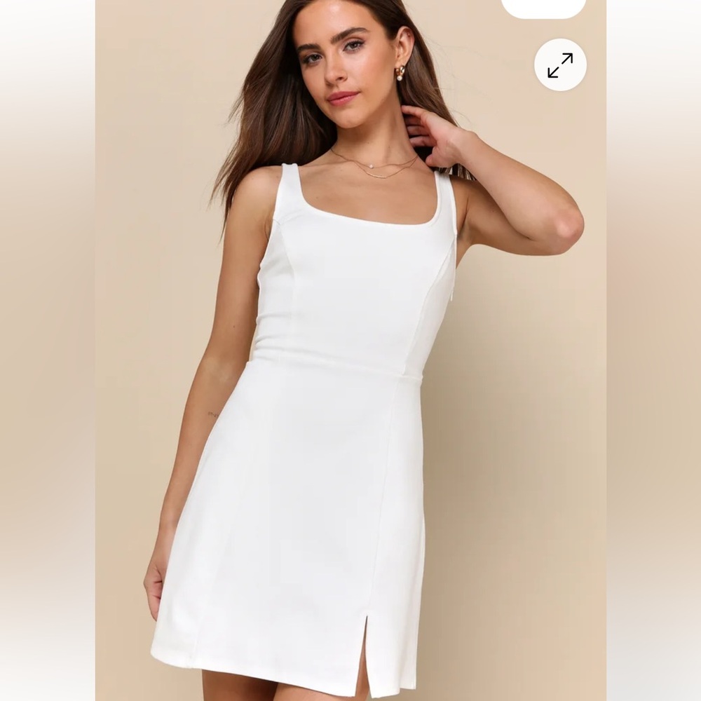 Lulus White Sleeveless Dress